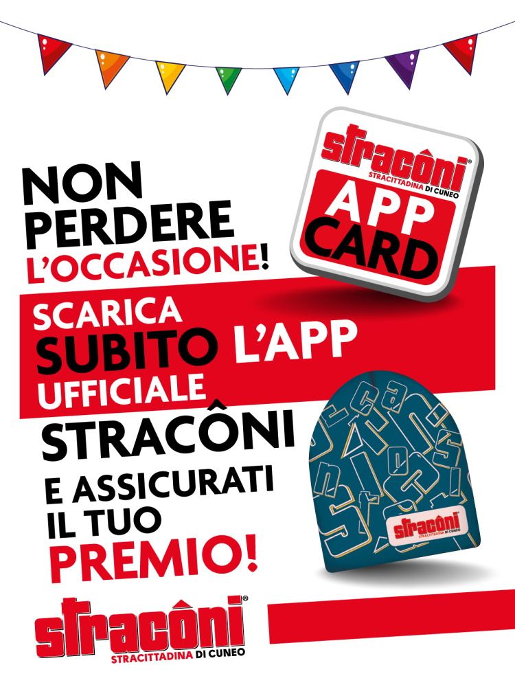 Stracôni 2025 - Scarica subito l'app ufficiale Stracôni e assicurati il tuo premio!