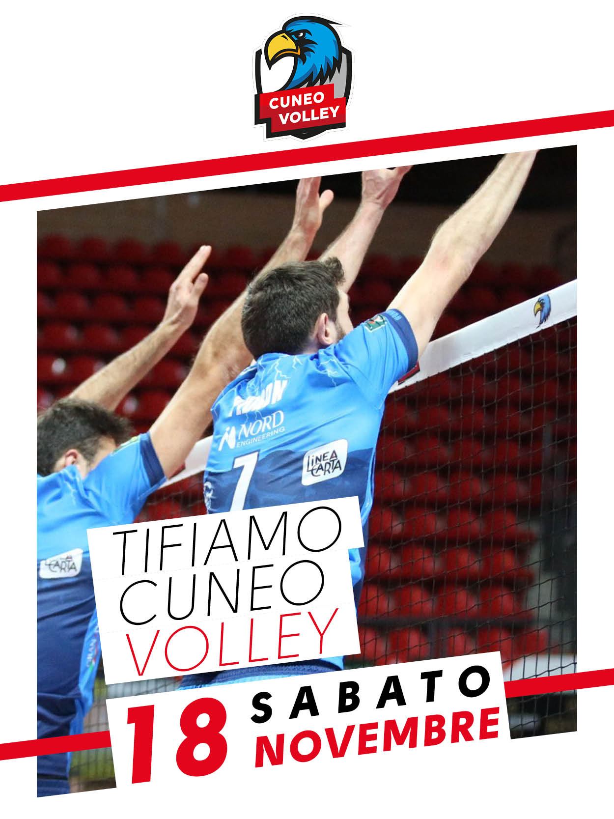 Sabato 18 Novembre - Tifiamo Cuneo Volley